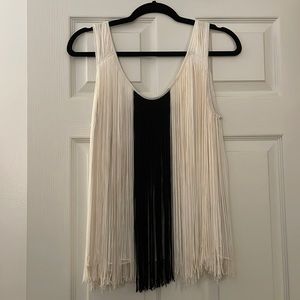 Fun tassel top! Black & white size medium from Ark & Co.